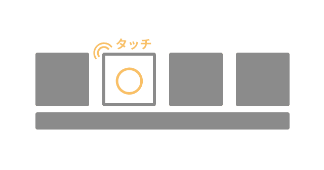 画面をタッチして商品を選択します。